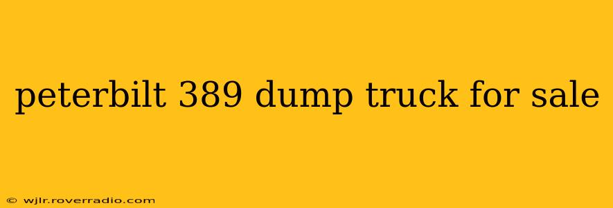 peterbilt 389 dump truck for sale