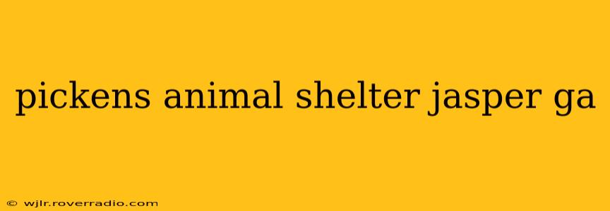 pickens animal shelter jasper ga