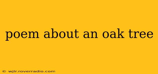 poem about an oak tree