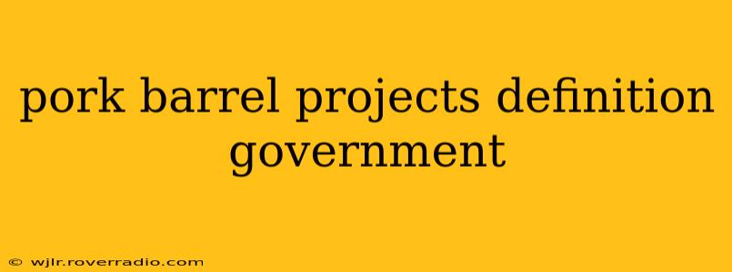 pork barrel projects definition government