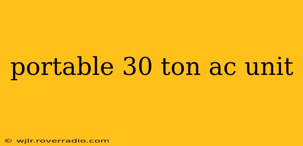 portable 30 ton ac unit
