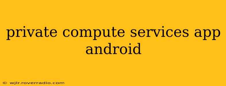 private compute services app android