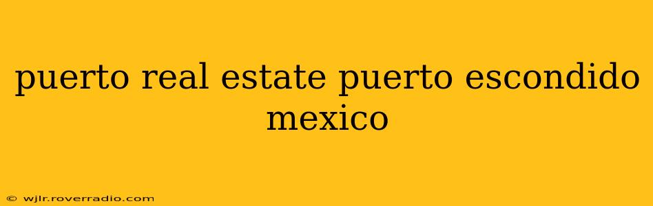 puerto real estate puerto escondido mexico