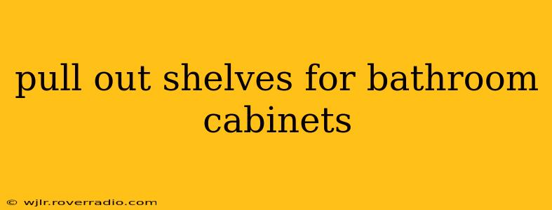 pull out shelves for bathroom cabinets
