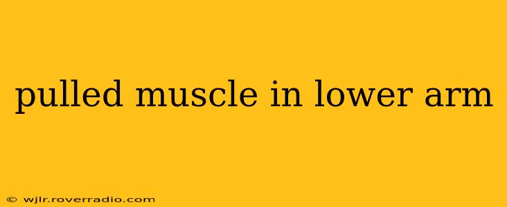pulled muscle in lower arm