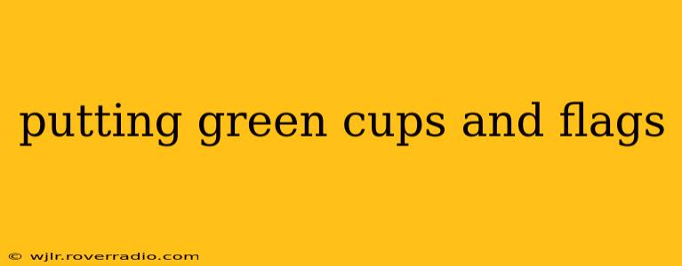 putting green cups and flags