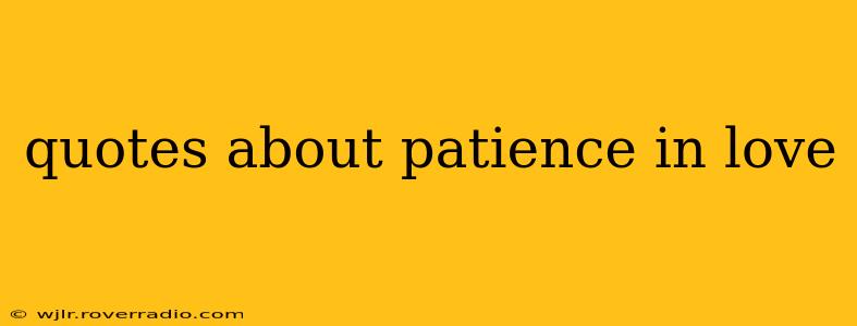 quotes about patience in love