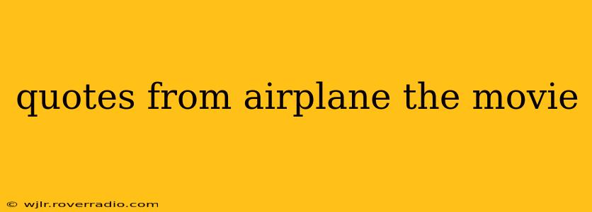 quotes from airplane the movie