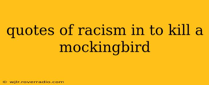 quotes of racism in to kill a mockingbird