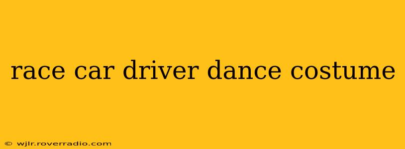 race car driver dance costume