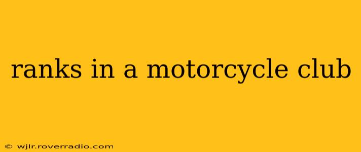 ranks in a motorcycle club