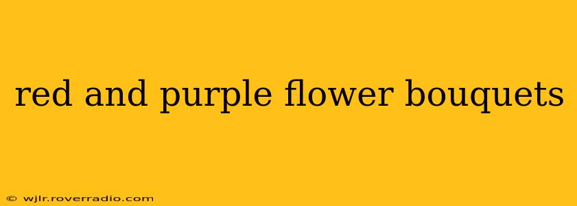 red and purple flower bouquets