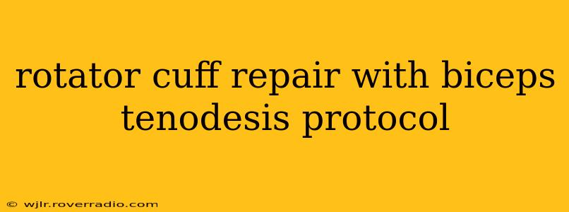 rotator cuff repair with biceps tenodesis protocol
