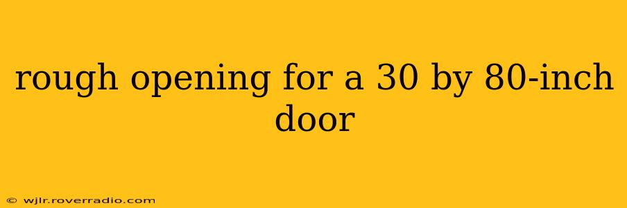 rough opening for a 30 by 80-inch door