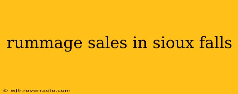 rummage sales in sioux falls
