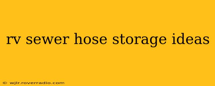 rv sewer hose storage ideas