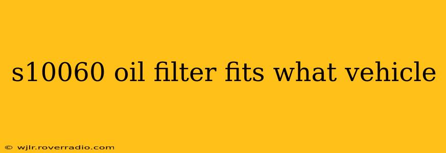 s10060 oil filter fits what vehicle