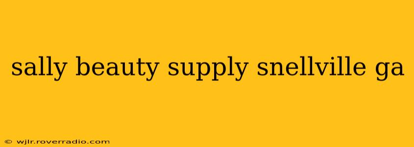 sally beauty supply snellville ga