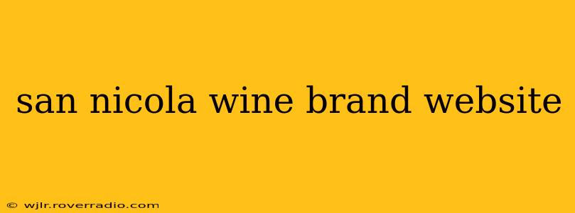 san nicola wine brand website
