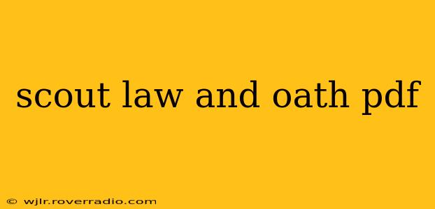 scout law and oath pdf