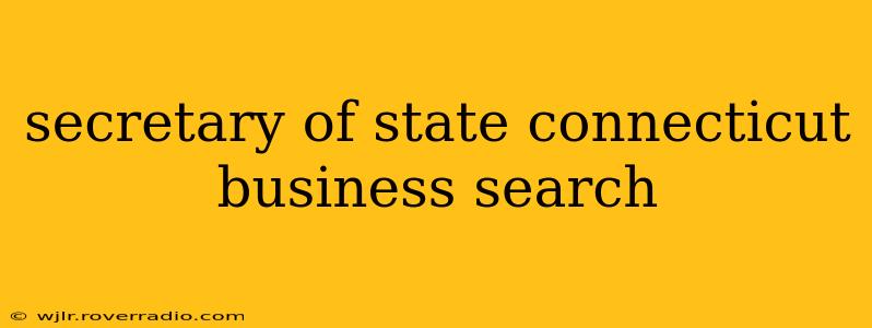 secretary of state connecticut business search