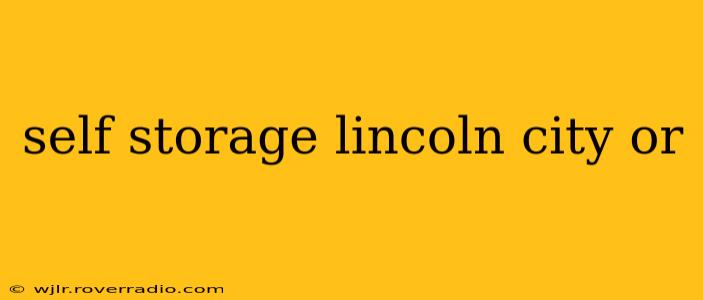 self storage lincoln city or