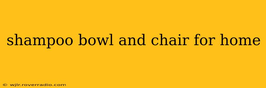 shampoo bowl and chair for home