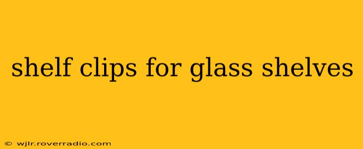 shelf clips for glass shelves