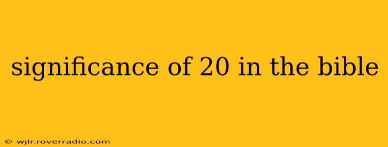 significance of 20 in the bible