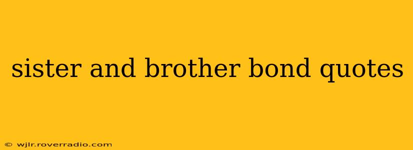 sister and brother bond quotes
