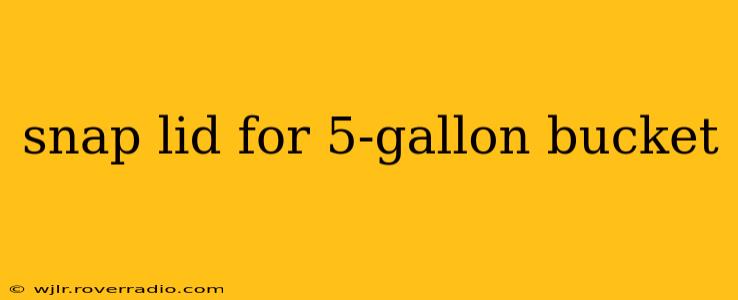 snap lid for 5-gallon bucket