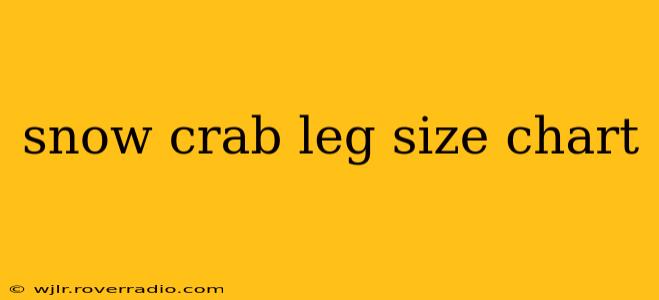 snow crab leg size chart