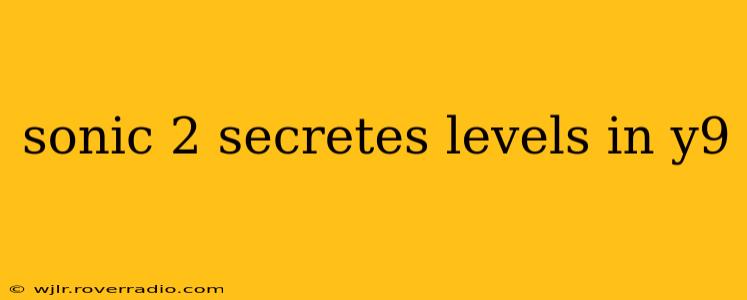 sonic 2 secretes levels in y9
