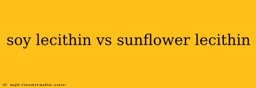 soy lecithin vs sunflower lecithin