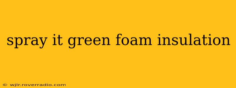 spray it green foam insulation