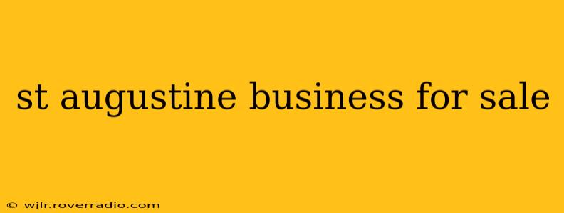 st augustine business for sale