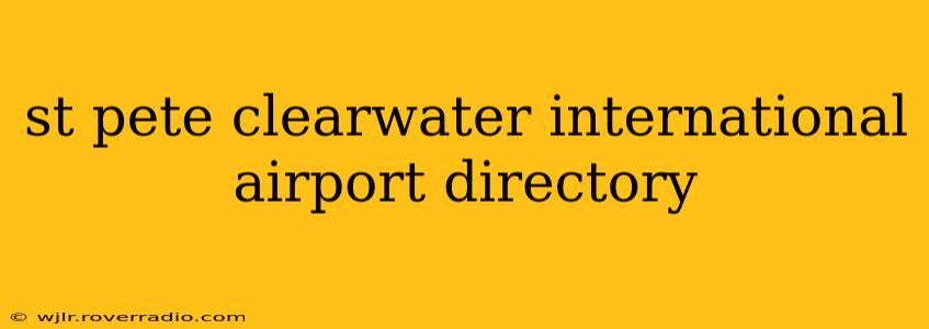 st pete clearwater international airport directory