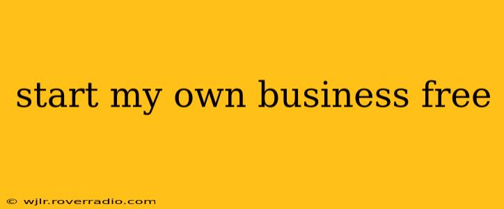 start my own business free