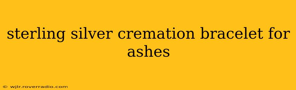 sterling silver cremation bracelet for ashes