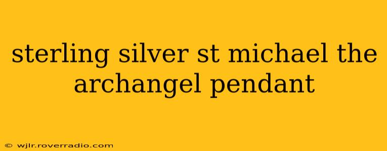 sterling silver st michael the archangel pendant