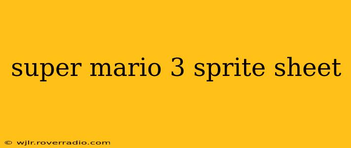 super mario 3 sprite sheet