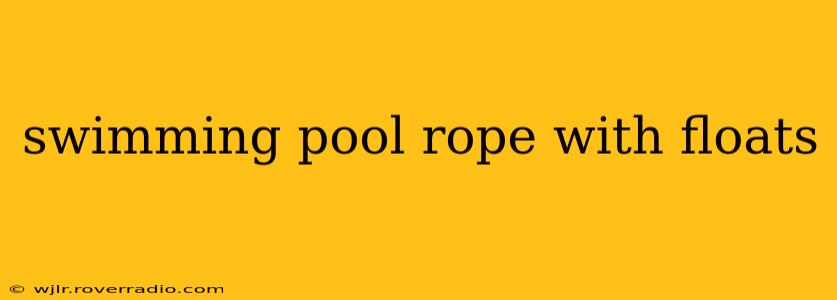 swimming pool rope with floats