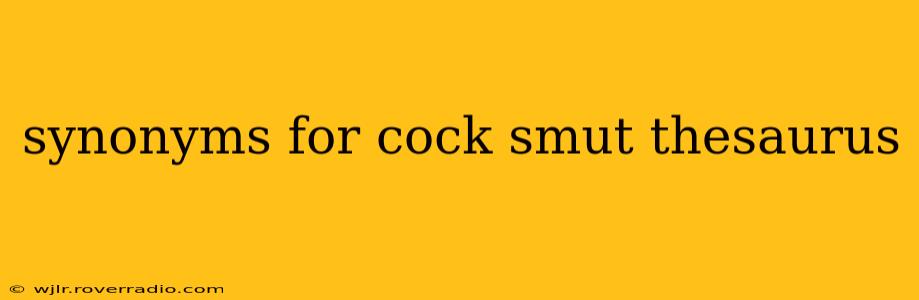 synonyms for cock smut thesaurus