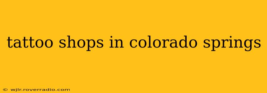 tattoo shops in colorado springs