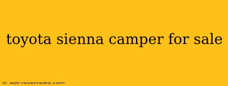 toyota sienna camper for sale