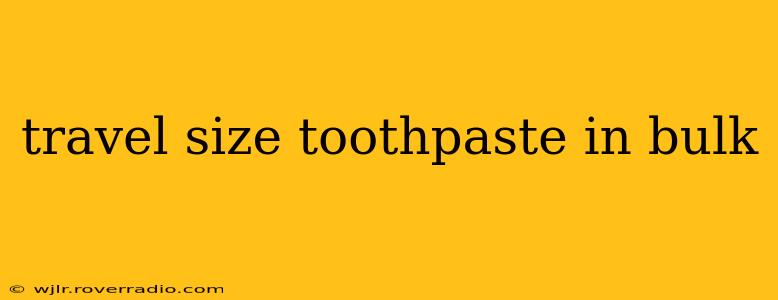 travel size toothpaste in bulk