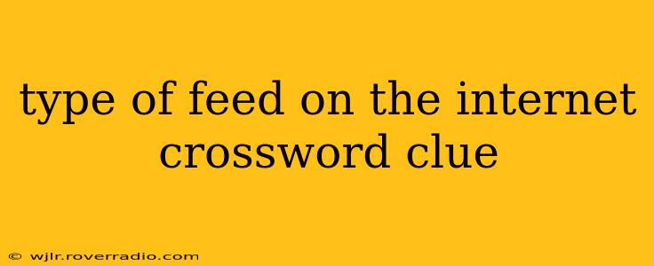 type of feed on the internet crossword clue