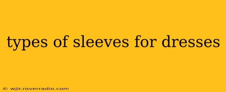 types of sleeves for dresses