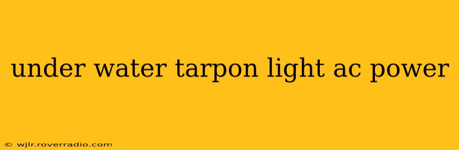under water tarpon light ac power