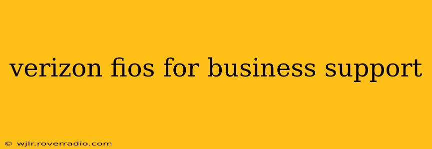 verizon fios for business support